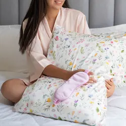 روبالشی ابریشم ۱۰۰٪ Mulberry Silk طرح دار