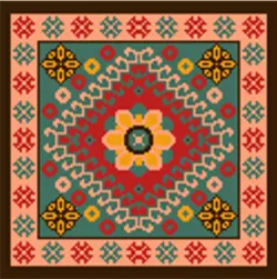 دانلود نقشه های بافت کوسن کوچک هندسی زمینه سبز