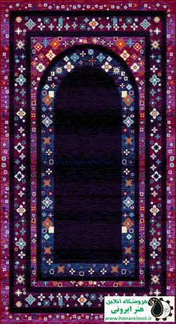 نخ و نقشه فرش سجاده گلباران