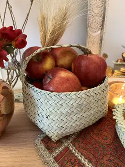 سبد دسته دار حصیری