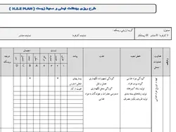نمونه گزارش HSE و جداول ارزیابی و کنترل ریسک HSE PLAN