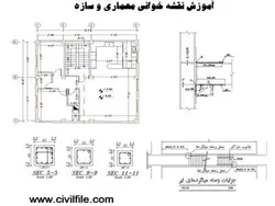 آموزش نقشه خوانی معماری و سازه های بتنی و فولادی