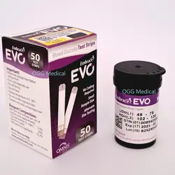 نوار تست قند خون 50عددی امبریس اوو Evo Embrace | فروشگاه اوگ طب