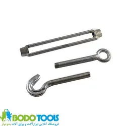 مهارکش فولادی یکسر حلقه یکسر قلاب سایز 8