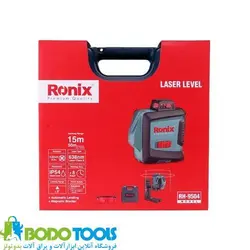 تراز لیزری دو خط 360درجه با قابلیت عملکرد شاقول رونیکس (با کیف) مدل RH-9504