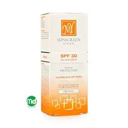 کرم ضد آفتاب بی رنگ مای حاوی جوجوبا و آلوئه ورا فاقد چربی SPF 30
