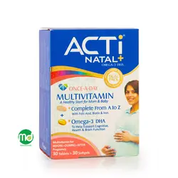 قرص اکتی ناتال پلاس امگا 3 ابیان دارو برای بانوان باردار و شیرده