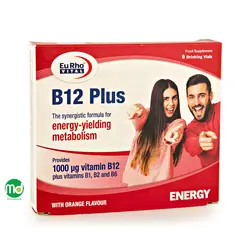 ویال خوراکی ب 12 پلاس یوروویتال کمک به تامین انرژی 6 عدد