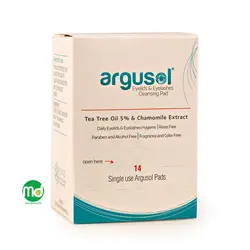 پد پاک کننده پلک و مژه آرگوسول حاوی روغن درخت چای و عصاره بابونه