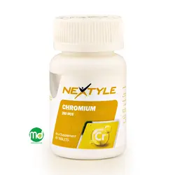 قرص کروم 200 میلی گرم نکستایل کمک به کنترل قند خون 60 عدد