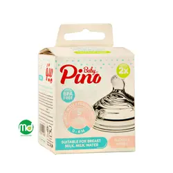 سر شیشه سیلیکونی 0 تا 6 ماه پینو بیبی مدل NATURAL SENSE