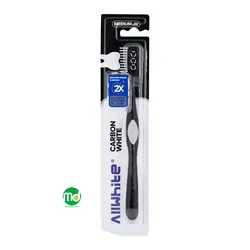 مسواک متوسط آل وایت مدل CARBON WHITE کد 601