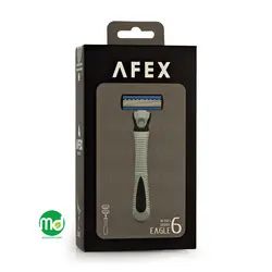 خودتراش 6 لبه افکس مدل EAGLE مشکی با یدک اضافه