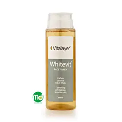 تونر پاک کننده صورت ویتالیر مدل Whitevit برای پوست کدر و لک دار