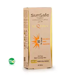 کرم پودر ضد آفتاب بژ زر گلد و پرایمر سان سیف برای انواع پوست SPF 50