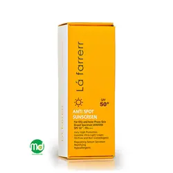 کرم ضد آفتاب و ضد لک فاقد رنگ SPF 50 لافارر پوست چرب