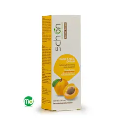 کرم مرطوب کننده دست و ناخن شون حاوی عصاره زردآلو و شی باتر