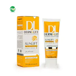 کرم ضد آفتاب رنگی درمالیفت مناسب پوست خشک و معمولی +SPF 50