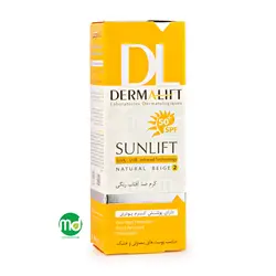 کرم ضد آفتاب رنگی درمالیفت مناسب پوست خشک و معمولی +SPF 50