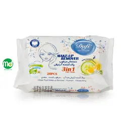 دستمال مرطوب کننده و پاک کننده آرایش دافی حاوی مواد مغذی