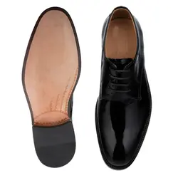 کفش مردانه چرم دست دوز ورنی مدل جاکوبین