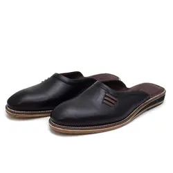 دمپایی نعلین چرم دست دوز آخوندی مدل 14031