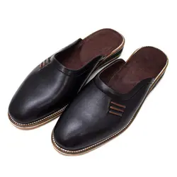 دمپایی نعلین چرم دست دوز آخوندی مدل 14031