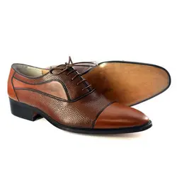 کفش مردانه تمام چرم دست دوز مدل زه دار زیر سوار