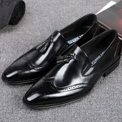 کفش مردانه چرم دست دوز هشترک زنگوله ای