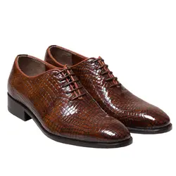 کفش مردانه چرم دست دوز بندار پوست ماری
