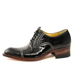 کفش مردانه چرم دست دوز ورنی بندار1