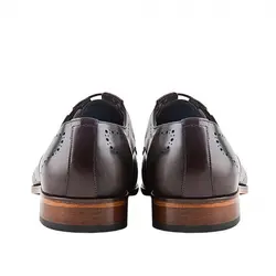 کفش مردانه چرم دست دوز بندی بغل کشدار