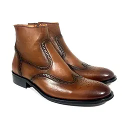 نیم بوت تمام چرم دست دوز هشترک سه تکه