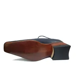 کفش مردانه چرم دست دوز بغل بندی بغل بخیه