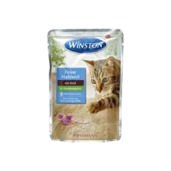 پوچ گربه وینستون با طعم گوشت گاو در ژله گوجه فرنگی Winston Beef In Tomato Jelly وزن 100 گرم