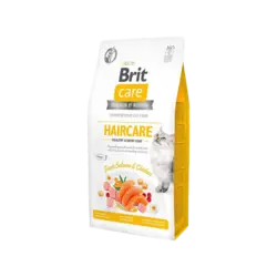 غذا خشک گربه بریت مناسب پوست و مو Brit HairCair Salmon & Chicken وزن 2 کیلوگرم
