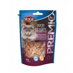 تشویقی گربه قلبی شکل با طعم اردک تریکسی – PREMIO Ducky Hearts