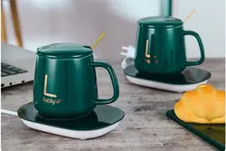 ماگ حرارتی لاکی با صفحه گرمکن برقی