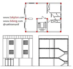 - آپارتمان (دو طبقه روی پیلوت) هر طبقه حدود 120 متر
