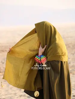 شال حریر نخ منگوله پولک دار