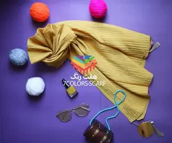 شال حریر نخ منگوله پولک دار