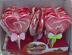 آبنبات قلب پاپیونی سایز متوسط ۱۷ عددی