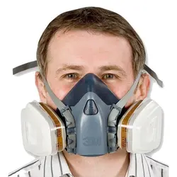 ماسک ایمنی 3m مدل 7502  همراه با دوعدد فیلتر مدل 6006 مولتی گاز و پد نمدی