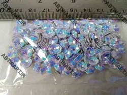 پولک گل سفید هفت رنگ