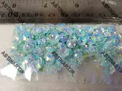 پولک آبی فیروزه ای  گل