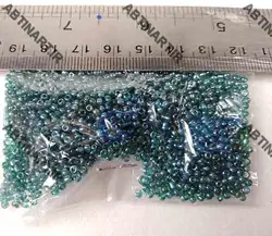 منجوق شیشه ای فیروزه ای