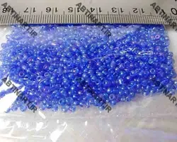 منجوق ریز آبی شیشه ای