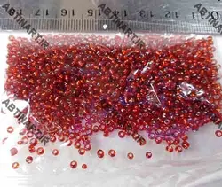 منجوق ریز قرمز شیشه ای