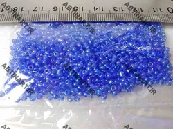 منجوق ریز آبی شیشه ای