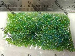 منجوق شیشه ای ریز سبز